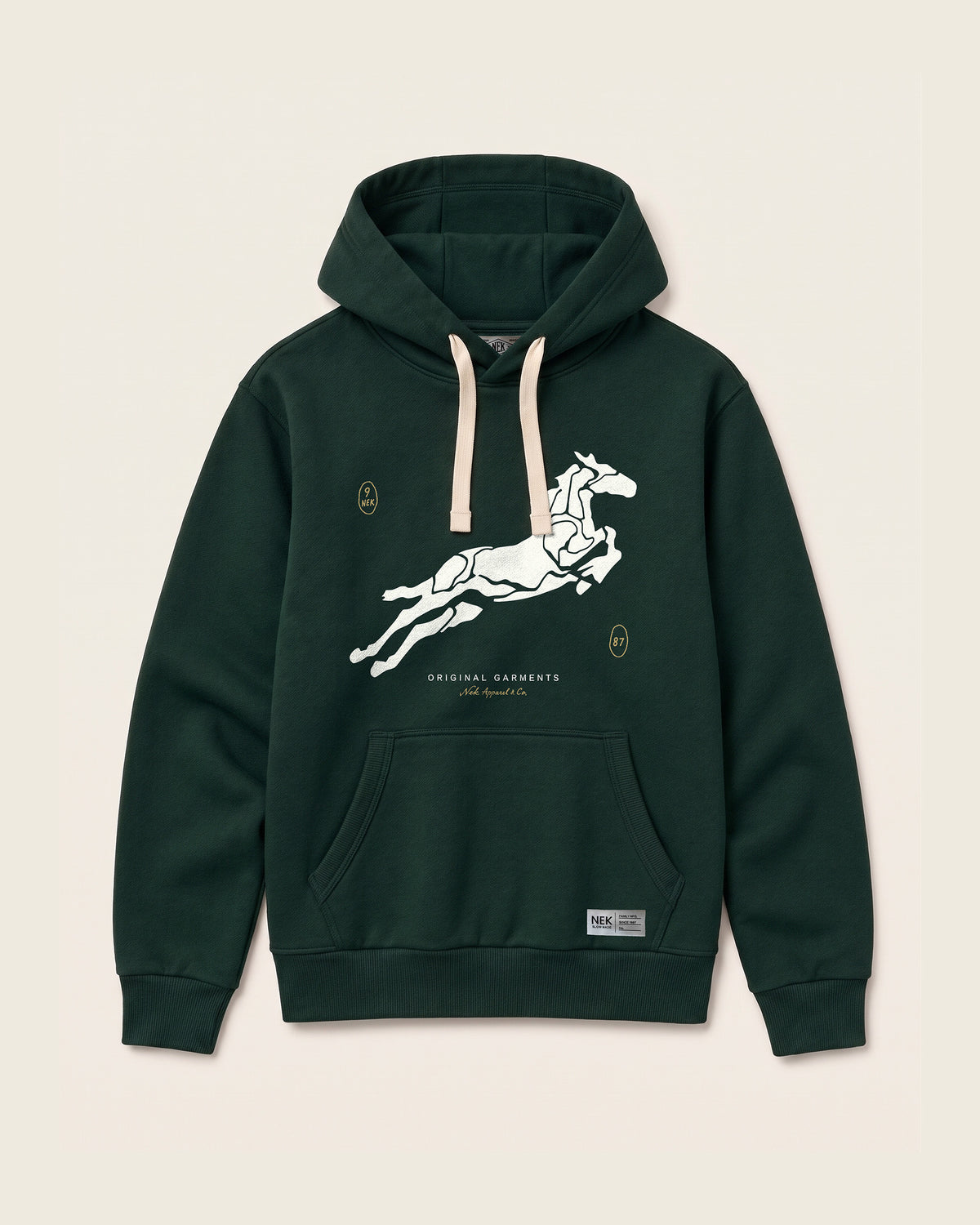 Duks sa kapuljačom Original Garments - Petrol, prednja strana | NEK