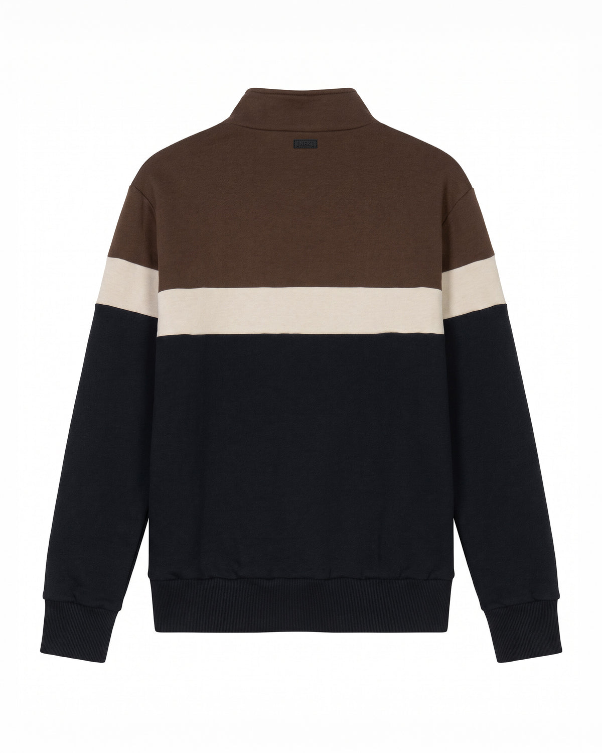 Half-zip duks kombinovani - Braon