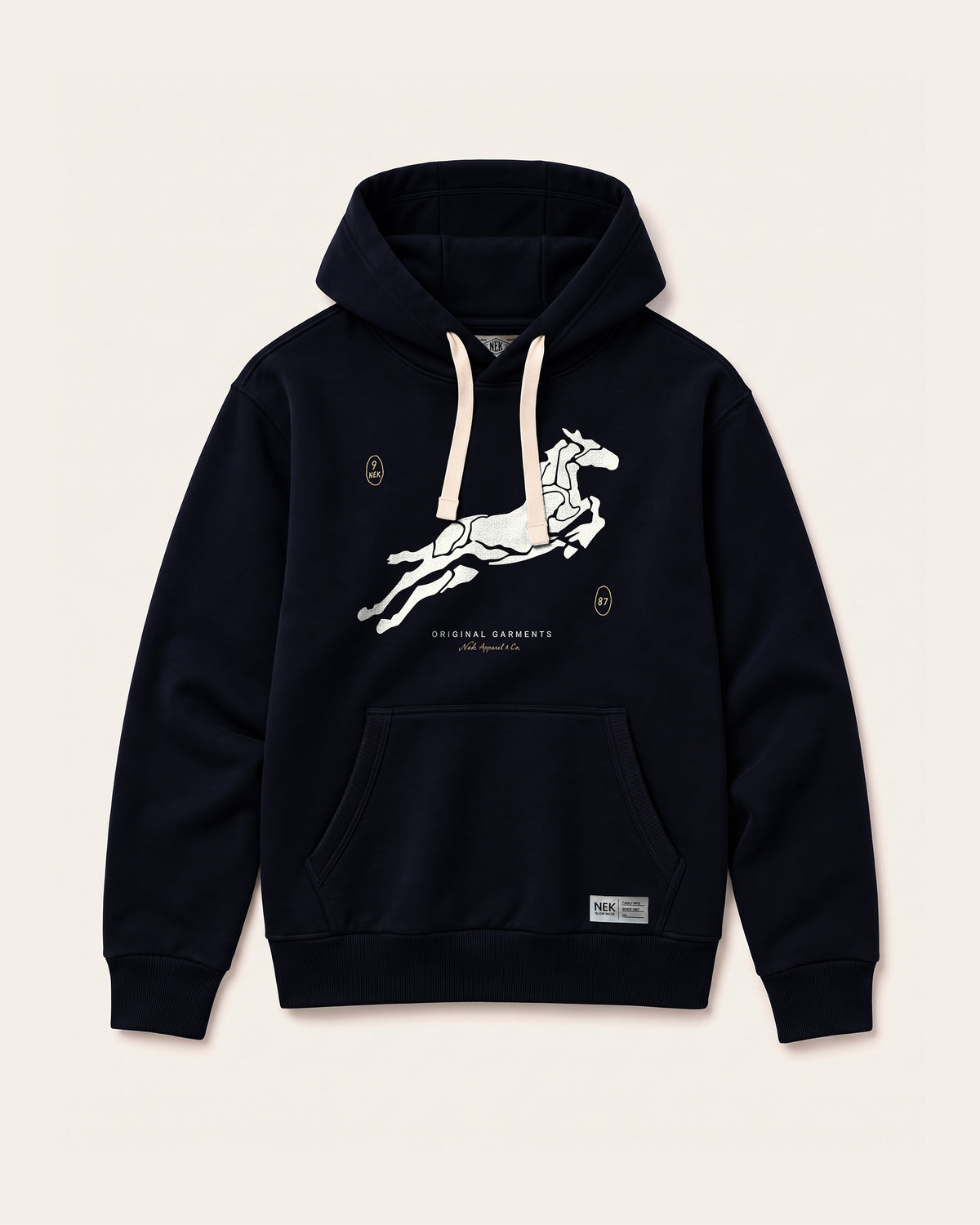Duks sa kapuljačom Original Garments - Teget, prednja strana | NEK
