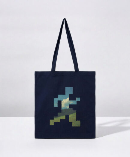 Pixel Run – Navy Blue