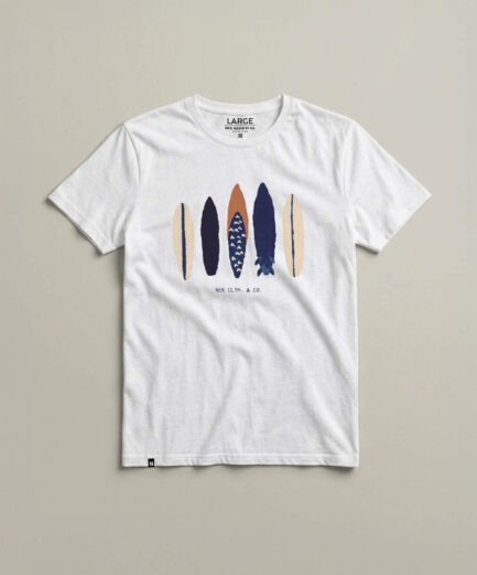 Muška majica Surfboards - Bela